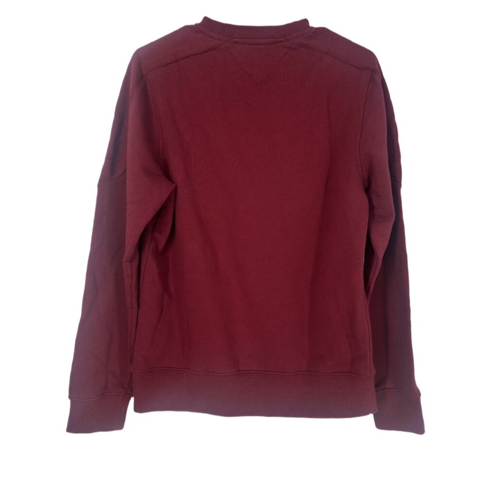 🎓 Tommy Hilfiger Big H Collegiate Crew Neck Sweater Burgundy S 🎓 - Picture 3 of 8
